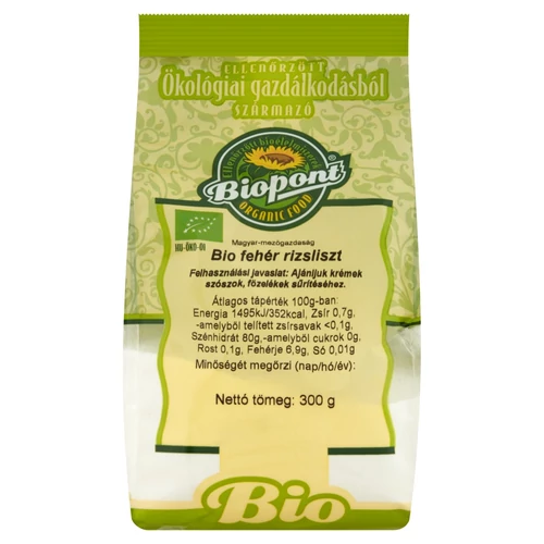 BIO FEHER RIZSLISZT 300GR BIOPONT