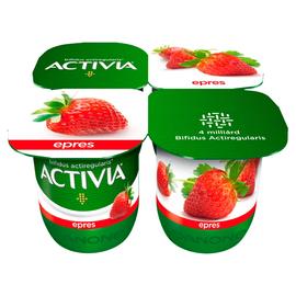 Danone Activia élőflórás, zsírszegény epres joghurt 4 x 125 g (500 g)