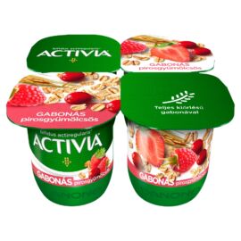 Danone Activia élőflórás, zsírszegény joghurt piros gyümölcsökkel és gabonával 4 x 125 g (500 g)