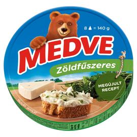 Medve zöldfűszeres kenhető, félzsíros ömlesztett sajt 8 db 140 g