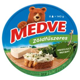 Medve zöldfűszeres kenhető, félzsíros ömlesztett sajt 8 db 140 g