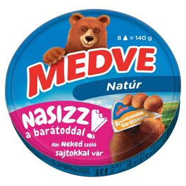 Medve natúr, kenhető, zsíros, ömlesztett sajt 8 db 140 g
