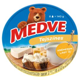 Medve tejszínes, kenhető, félzsíros, ömlesztett sajt 8 db 140 g