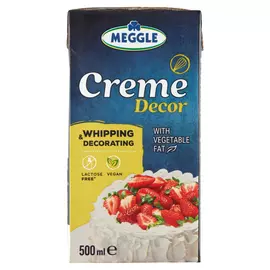 Meggle Creme Patisserie Decor UHT cukrozott növényi zsír alapú készítmény hab készítéséhez 500 ml