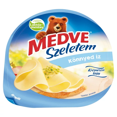 Medve Szeletem Könnyed íz natúr, zsíros, félkemény sajt 125 g