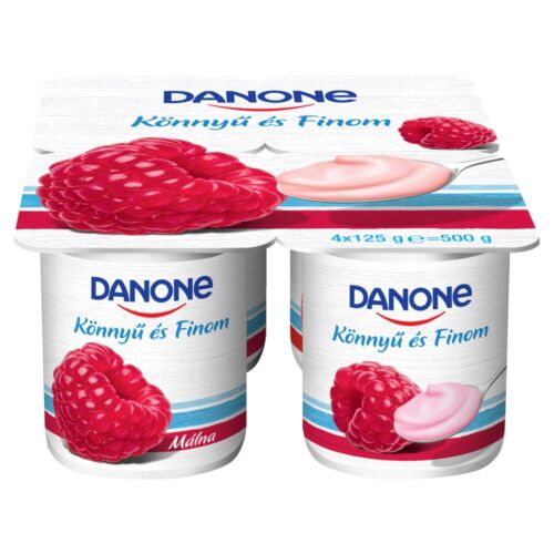 Danone málnaízű, élőflórás, zsírszegény joghurt 4 x 125 g