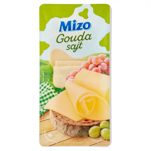Mizo zsíros, félkemény, szeletelt gouda sajt 125 g