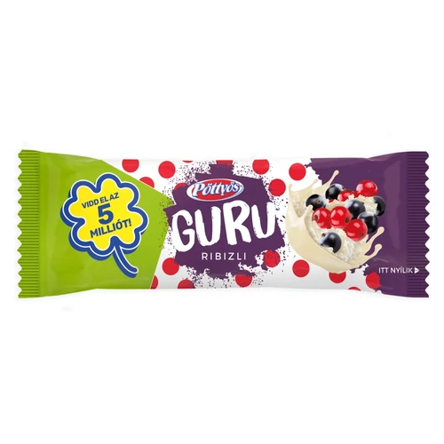 Pöttyös Guru ribizlis túródesszert 38 g
