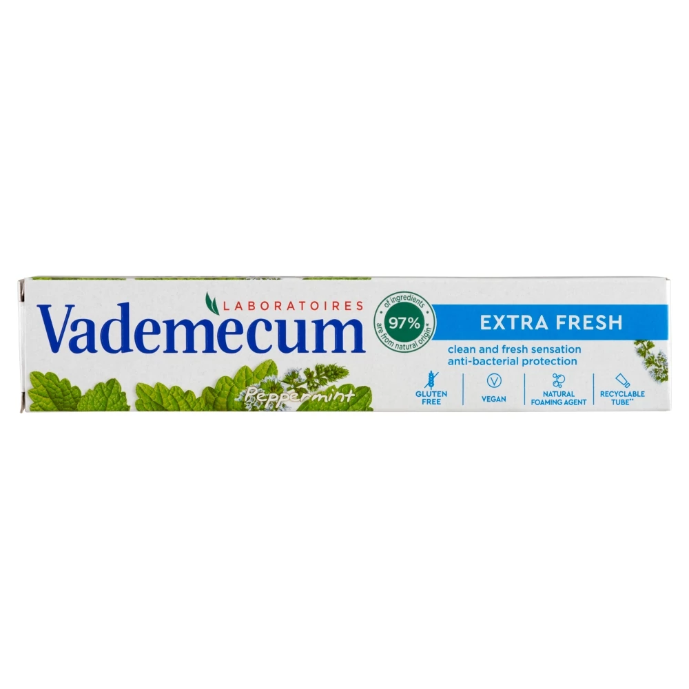 Vademecum Extra Fresh fogkrém borsmentával, cinkkel és fluoriddal 75 ml