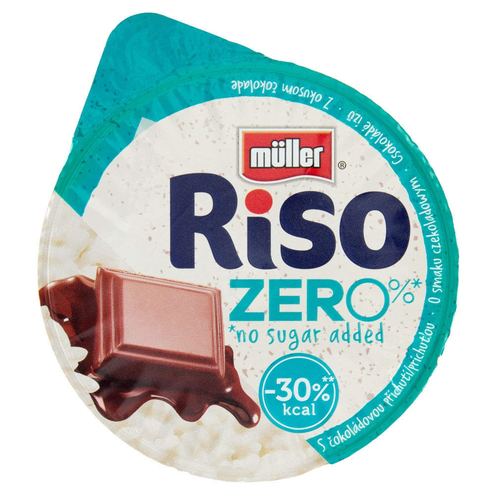 Müller Riso Zero csokoládé ízű tejberizs desszert édesítőszerekkel 200 g