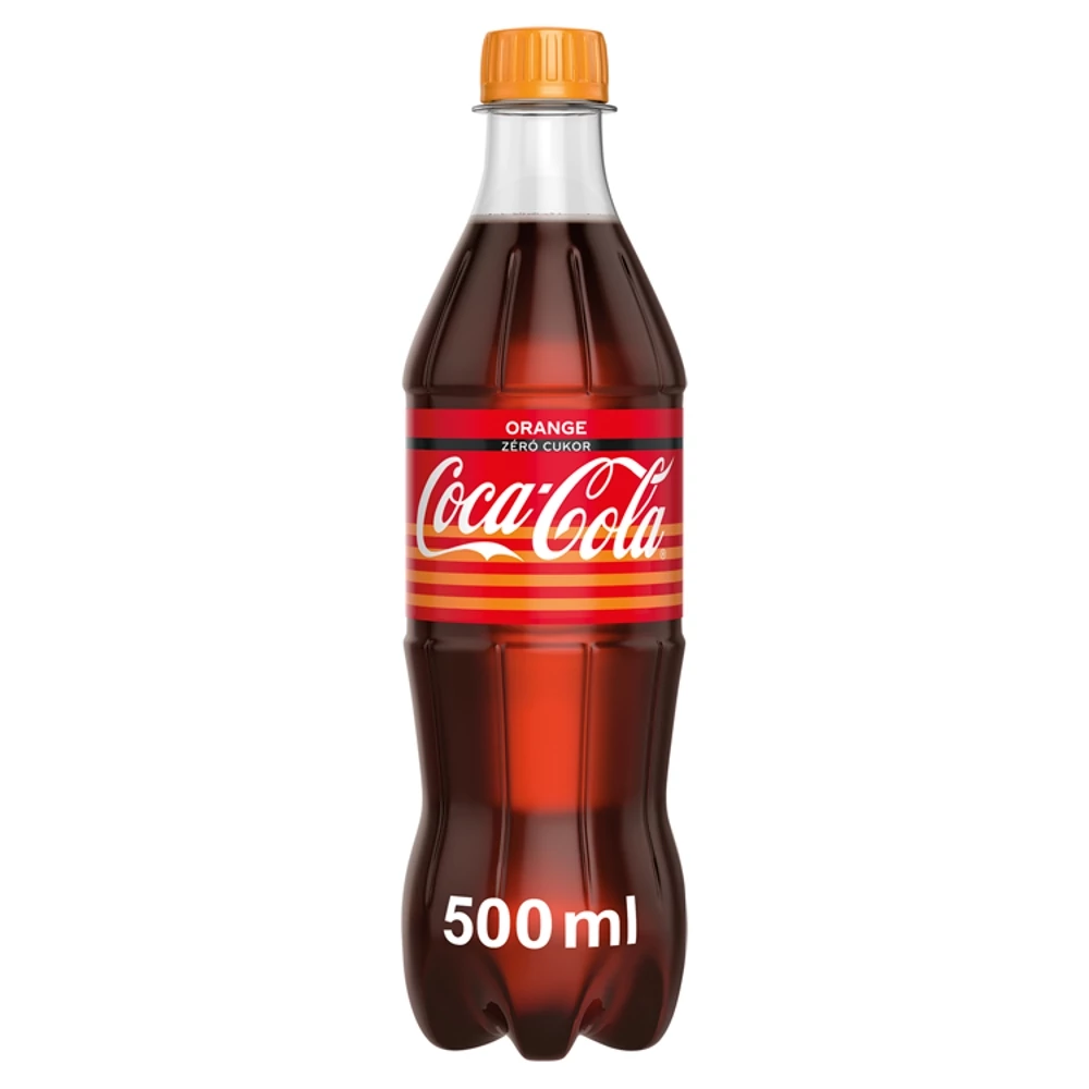 Coca-Cola Zero Orange colaízű energiamentes szénsavas üdítőital narancs ízesítéssel 500 ml