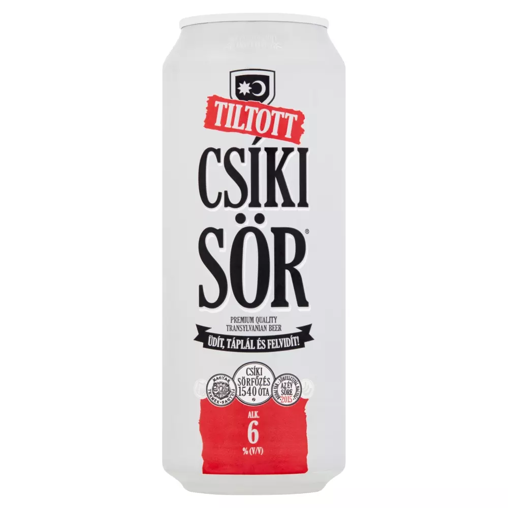 Tiltott Csíki Sör kézműves világos bock sör 6% 0,5 l