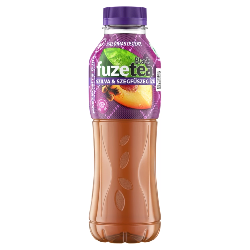 FuzeTea szegfűszeg ízű szénsavmentes üdítőital fekete tea kivonattal és szilvával 500 ml