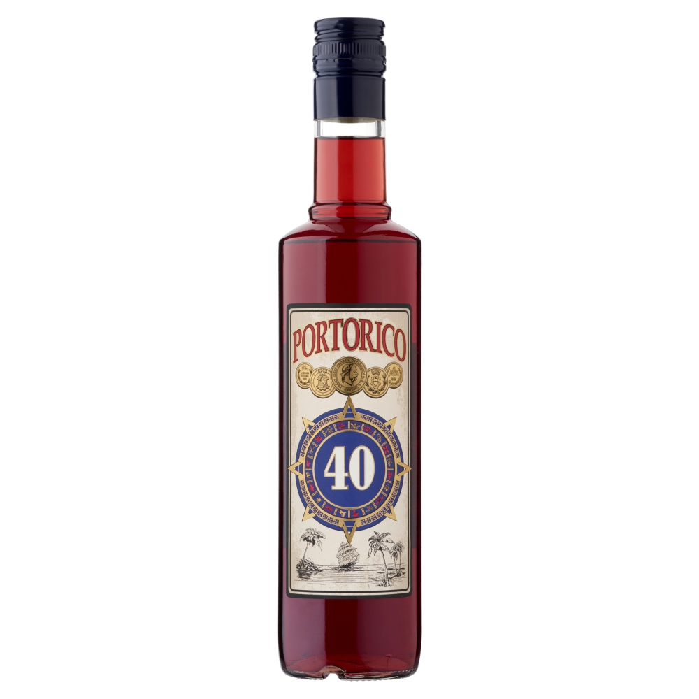 Portorico 40 rum ízesítésű szeszesital 40% 0,5 l