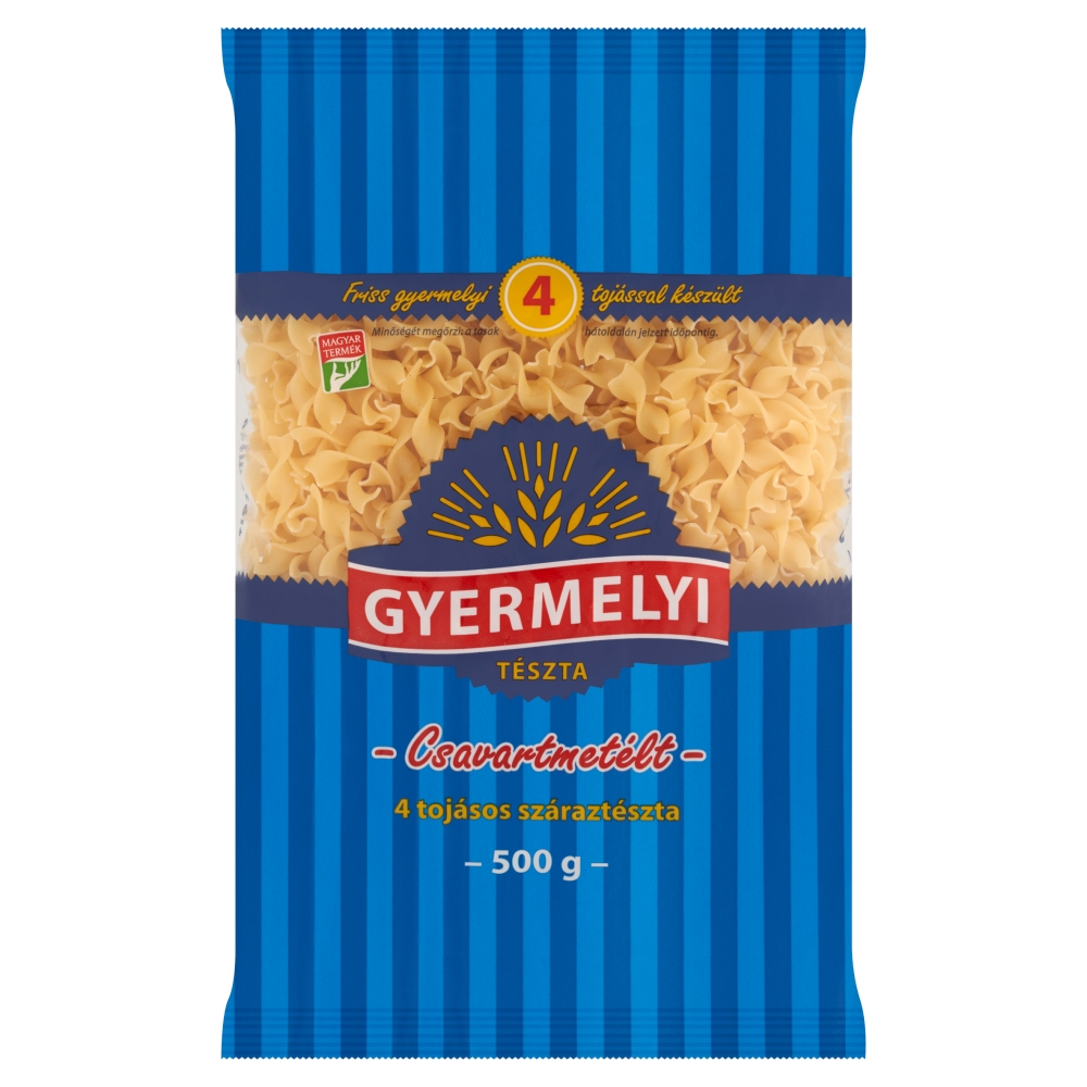 Gyermelyi csavartmetélt 4 tojásos száraztészta 500 g