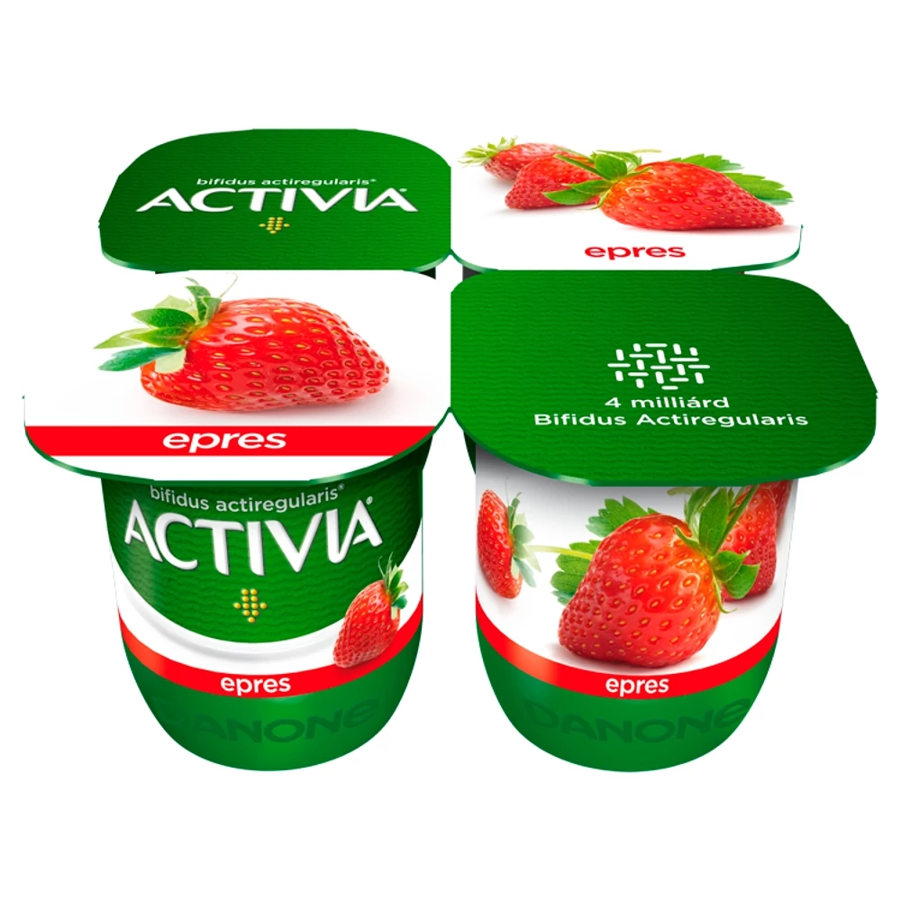 Danone Activia élőflórás epres joghurt 4 x 125 g (500 g)