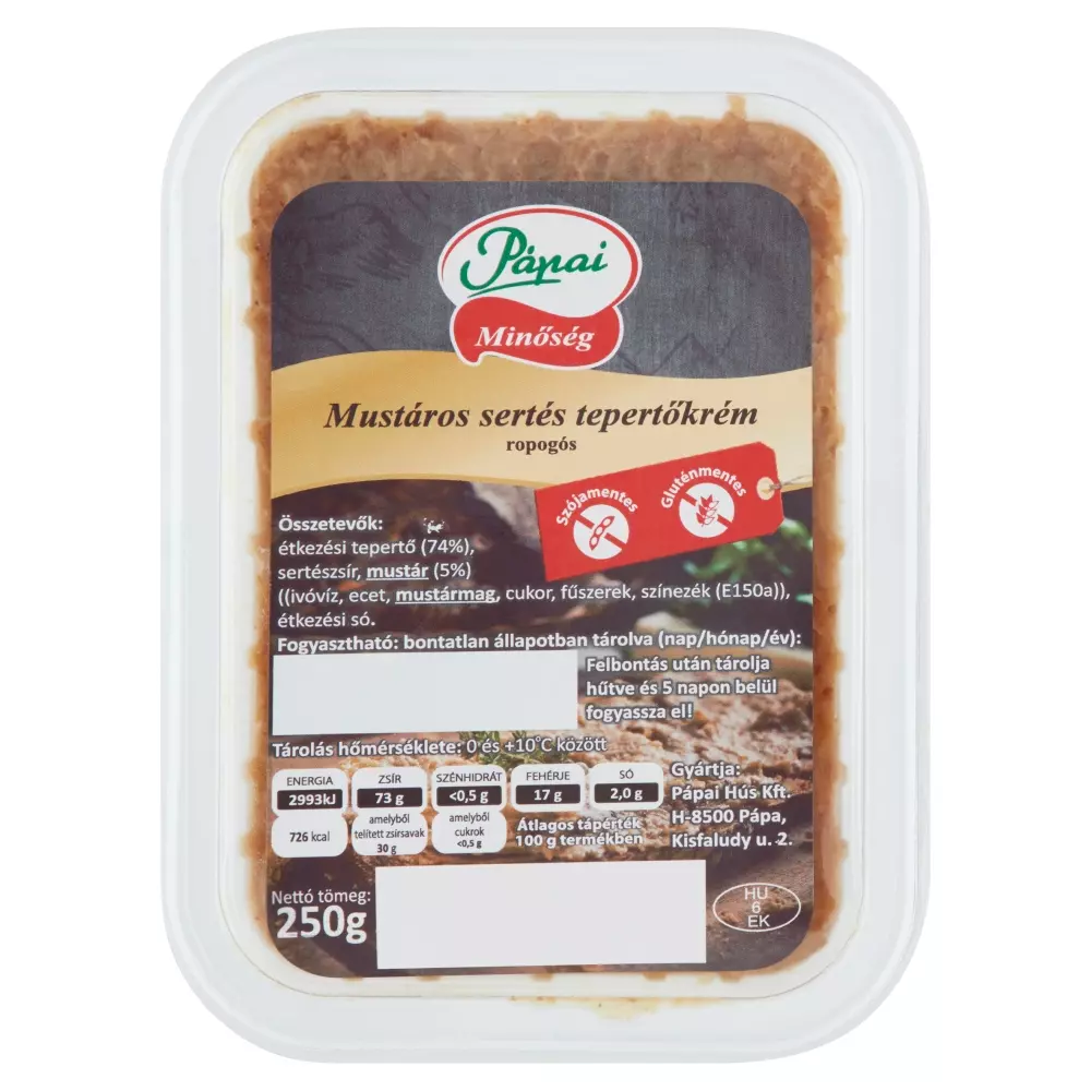 Pápai Crispy Pork Greaves Cream with Mustar 250 g