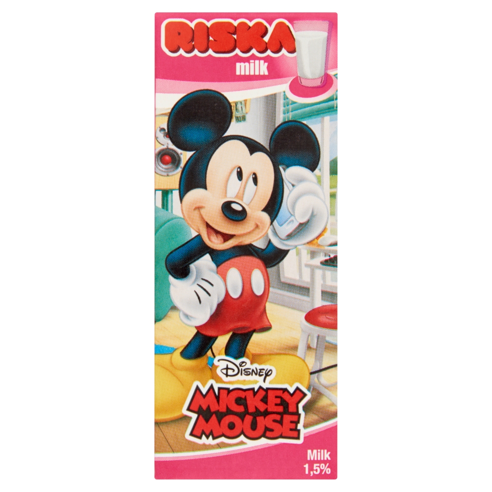 Riska Mickey Mouse UHT zsírszegény tej 1,5% 180 ml