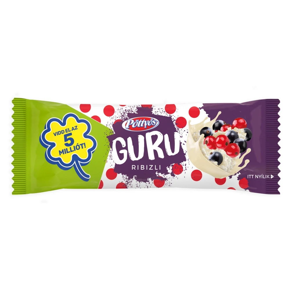 Pöttyös Guru ribizlis túródesszert 38 g