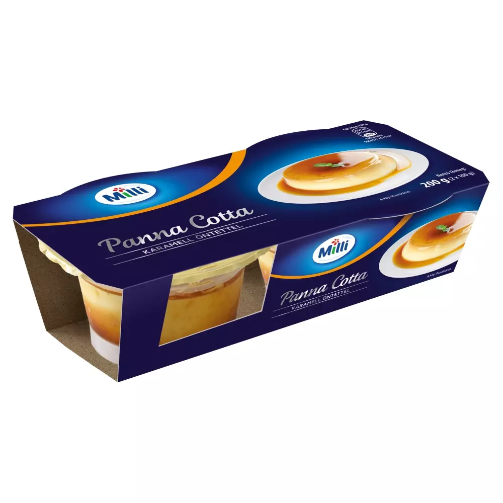 Milli panna cotta karamell öntettel 2 x 100 g