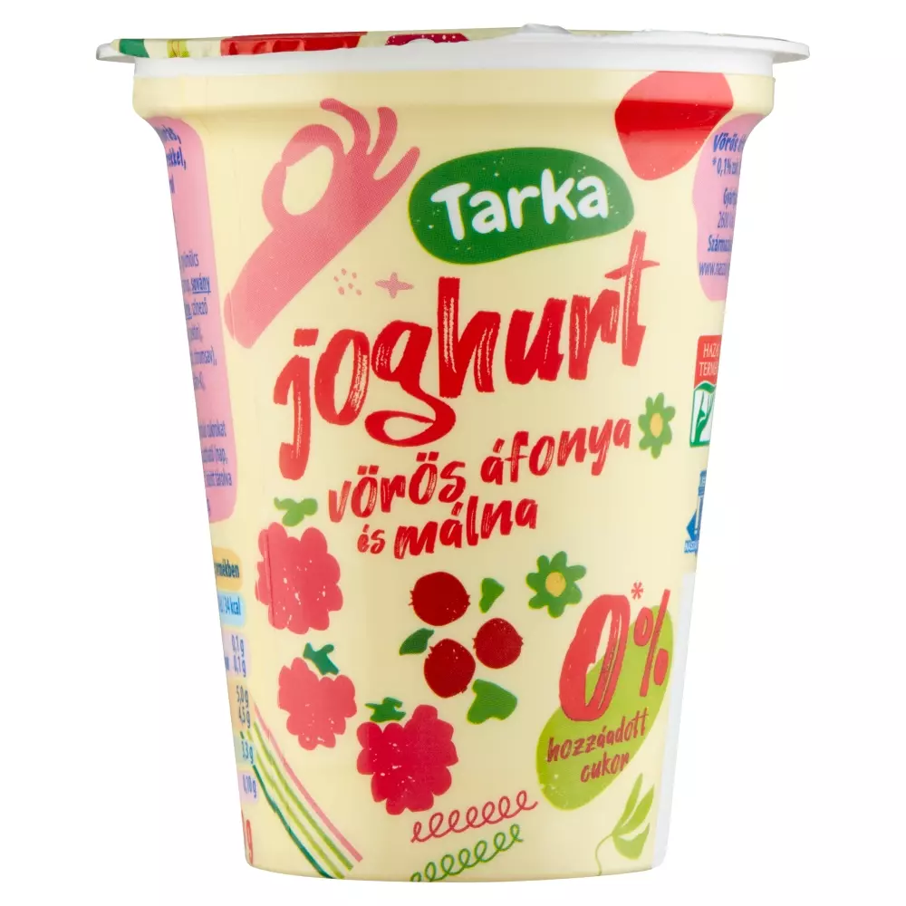 Tarka vörös áfonya és málna élőflórás sovány joghurt 150 g