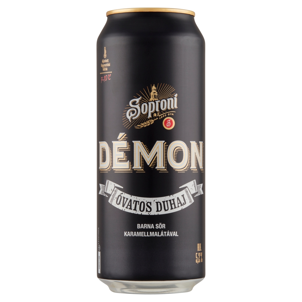 Soproni Óvatos Duhaj Démon barna sör karamellmalátával 5,2% 0,5 l doboz