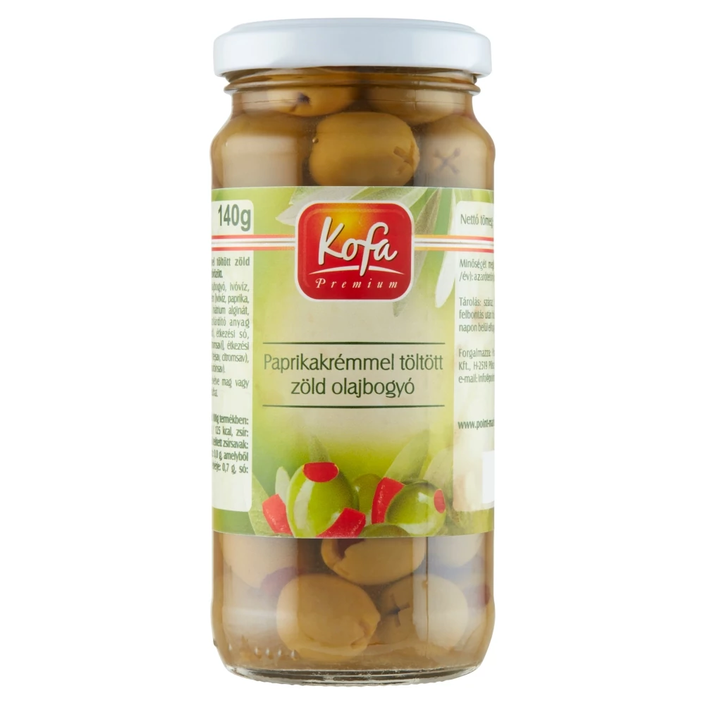 Kofa Premium paprikakrémmel töltött zöld olajbogyó 235 g