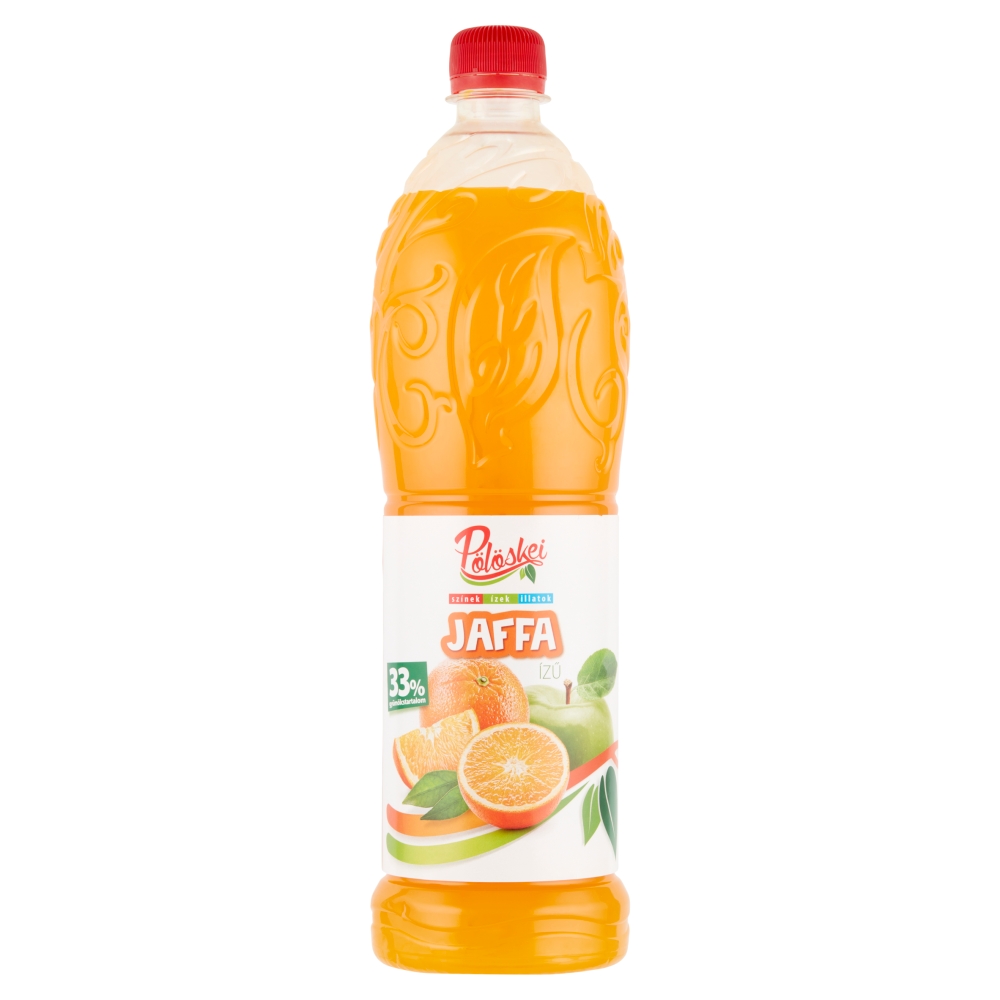 Pölöskei Jaffa narancs ízű vegyes gyümölcsszörp cukorral és édesítőszerrel 1 l
