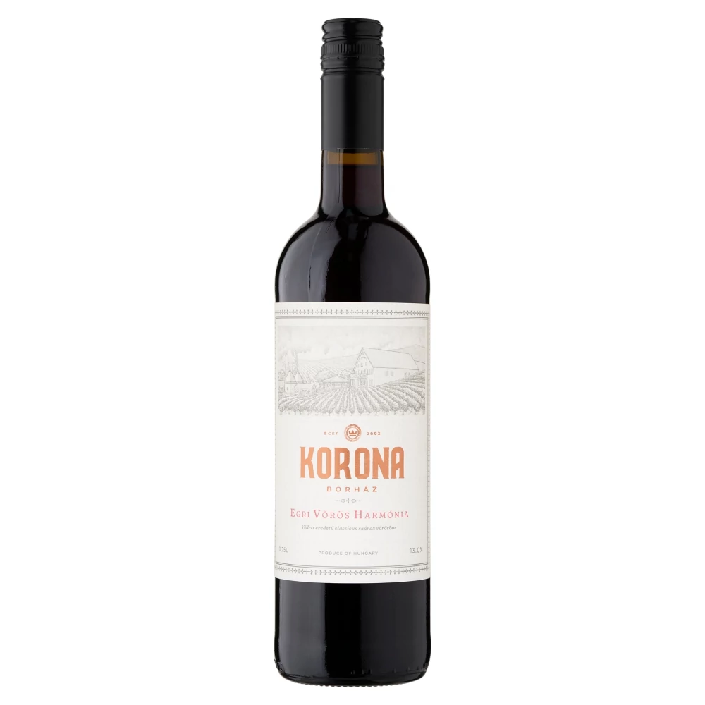 Korona Vörös Harmónia Egri Cuvée classicus száraz vörösbor 13% 750 ml