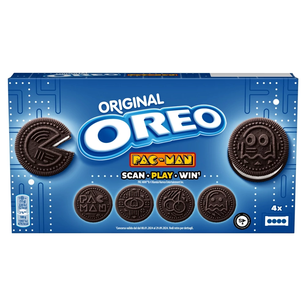 Oreo Original vanília ízű töltelékkel töltött kakaós keksz 176 g