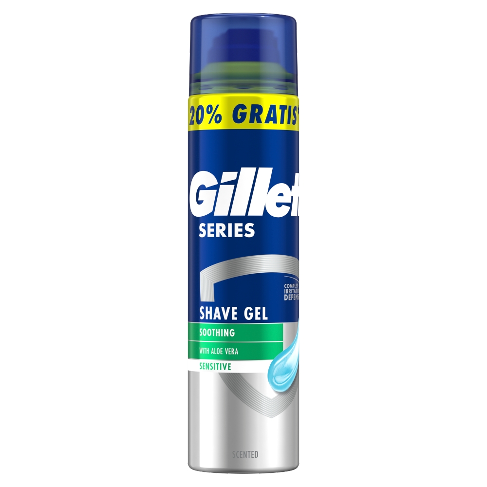 Gillette Series Nyugtató Hatású Borotvazselé Aloe Verával, 240ml