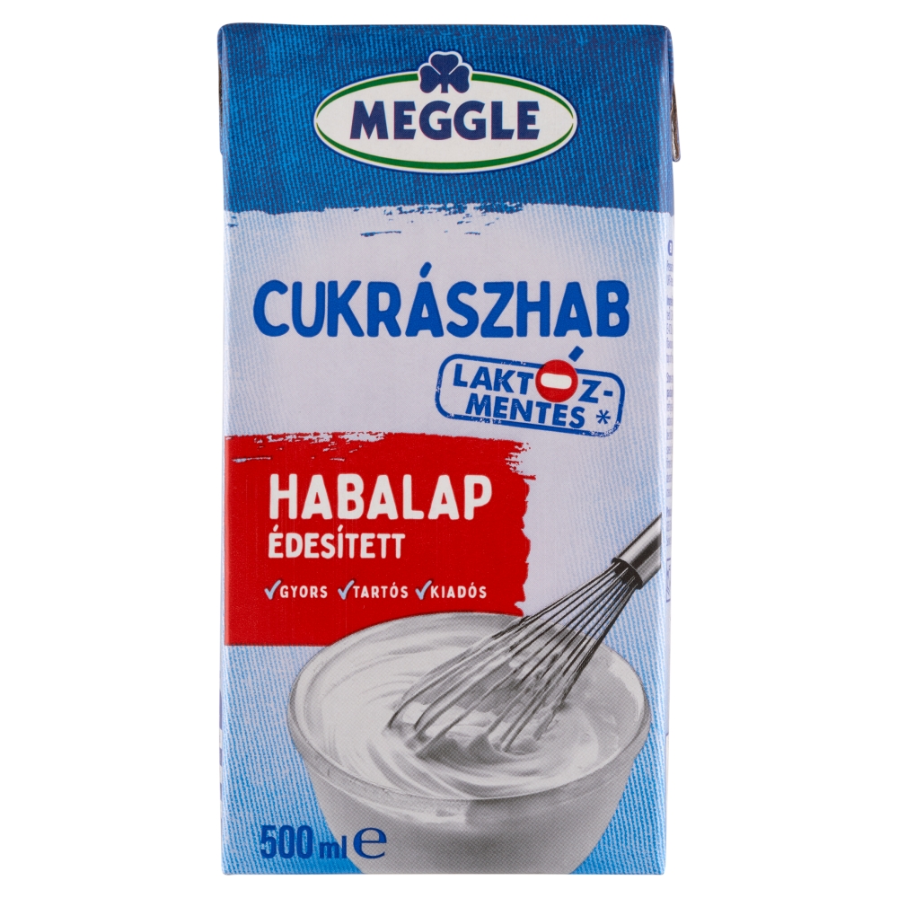 Meggle Laktózmentes Cukrászhab édesített habalap 25% UHT 500 ml